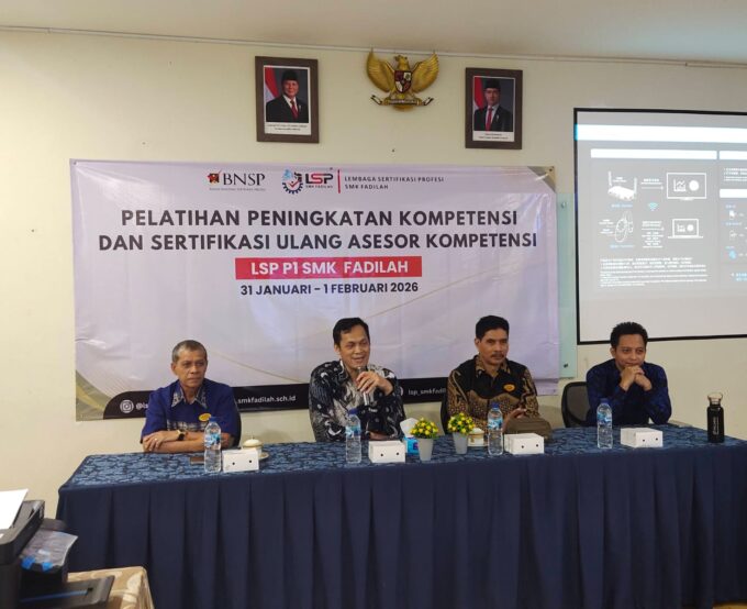 LSP P1 SMK Fadilah Gelar Peningkatan Kompetensi dan Sertifikasi Ulang Asesor